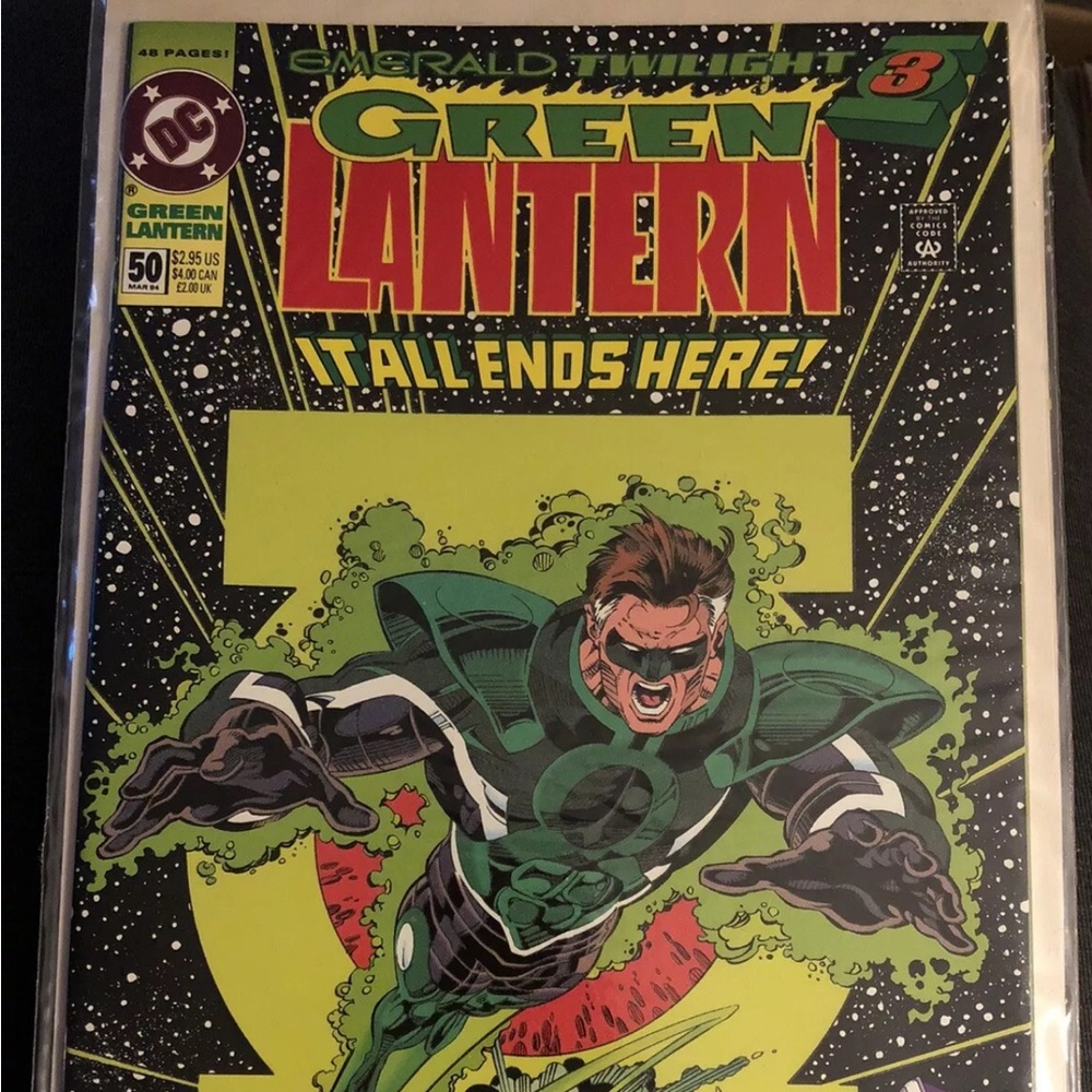 GREEN LANTERN 50 Newsstand 1st Rayner 1st Paralax DC It All Ends Here Glows New